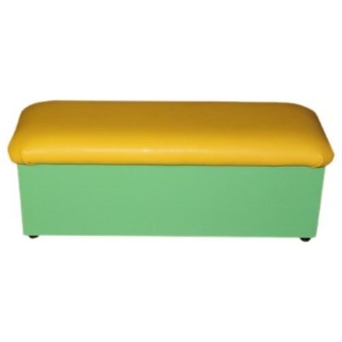 Кушетка без подлокотников большая желто-салатовый. 1000х500х290 мм.