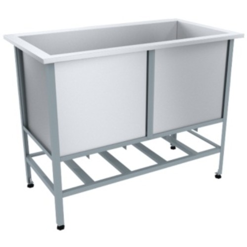 Ванна моечная сварная (котломойка) 1100х600х870 мм, из нерж стали 0,8 мм, каркас окраш. уголок