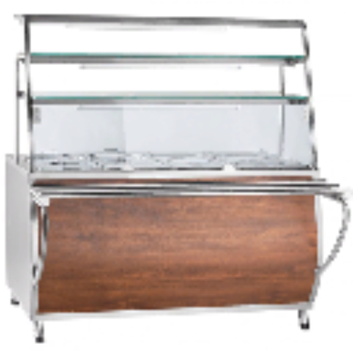 Мармит 2-х блюд ЭМК-70Т-01 пар.(3 полки,подсветка,с гастр,1500 мм)кашир.(1500x766(1024)x1624мм,230В)