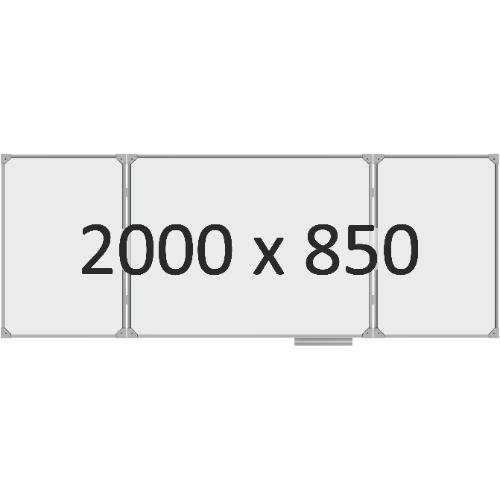 Доска школьная трехэлементная магнитная (маркер), 2000х850 мм. полимер