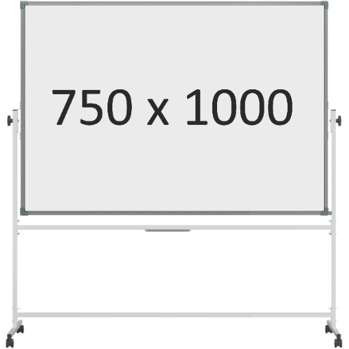 Доска 2-сторонняя поворотная передвижная магнитная (маркер), 750х1000 мм. полимер