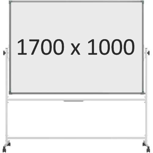 Доска 2-сторонняя поворотная передвижная магнитная (маркер), 1700х1000 мм. полимер