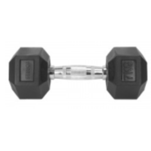 Гантель "TORRES". Металл в резиновой оболочке, форма шестигранник, черный 20 кг
