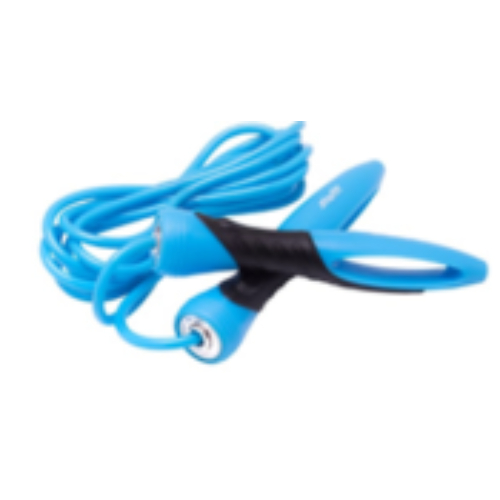 Скакалка RP-104 ПВХ, с эргономичной ручкой, синий, 3,05 м