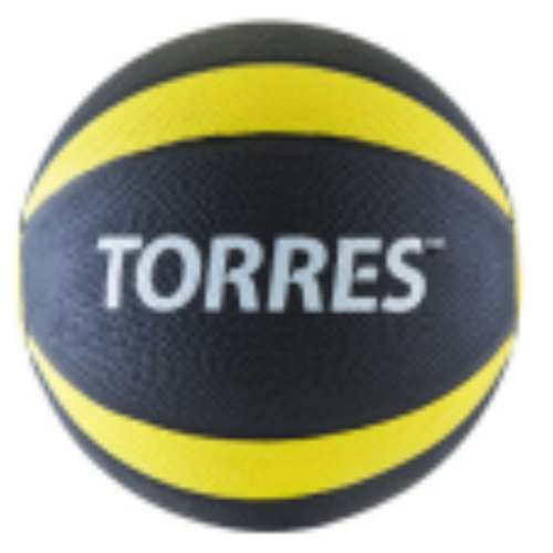 Медбол TORRES 1 кг, износостойкая резина, D = 195 мм.