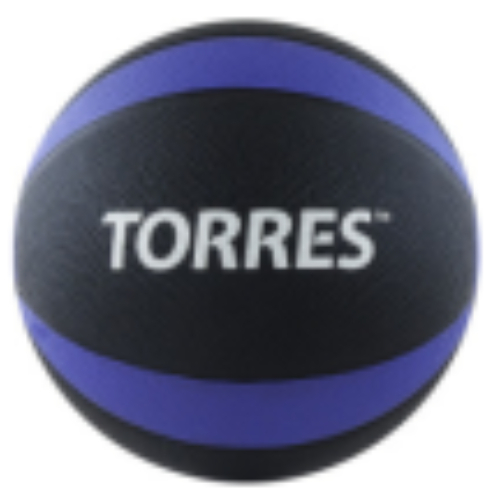 Медбол TORRES 5 кг, износостойкая резина, D = 238 мм.