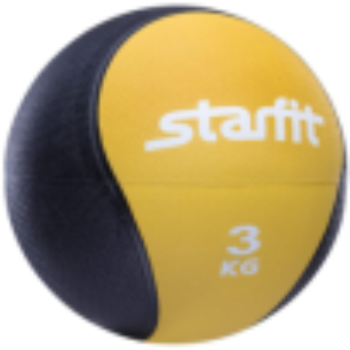 Медбол 3 кг, цемент, желтый