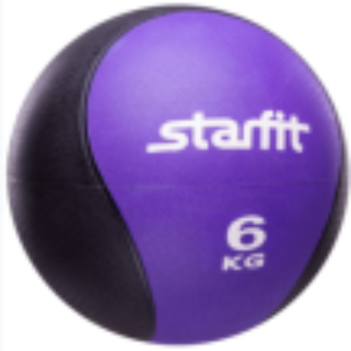 Медбол 6 кг, цемент, фиолетовый