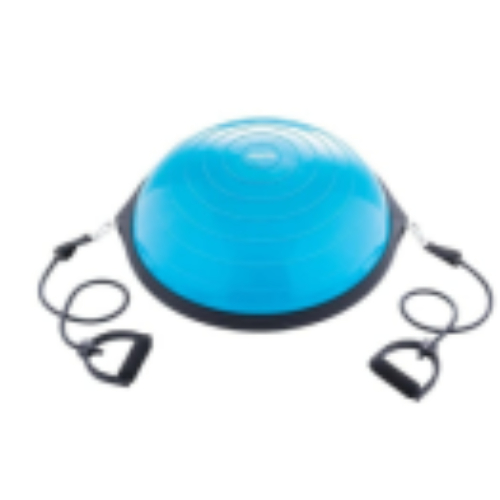 Полусфера "BOSU" GB-502 с эспандерами, с насосом, синий