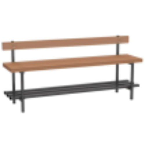 Скамья для раздевалок со спинкой. 2000х350х700 мм.