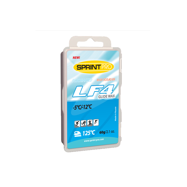 Парафин скольжения SPRINT PRO LF-4 темп. -5-12С 60 гр. Blue