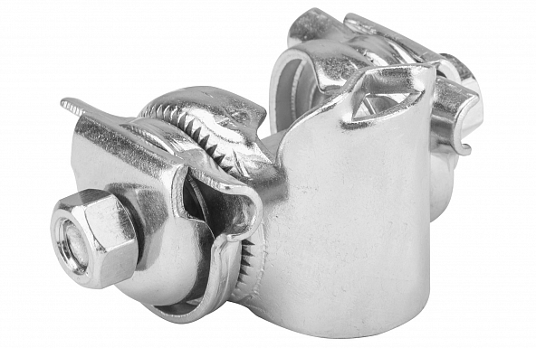 Замок седла серебристый