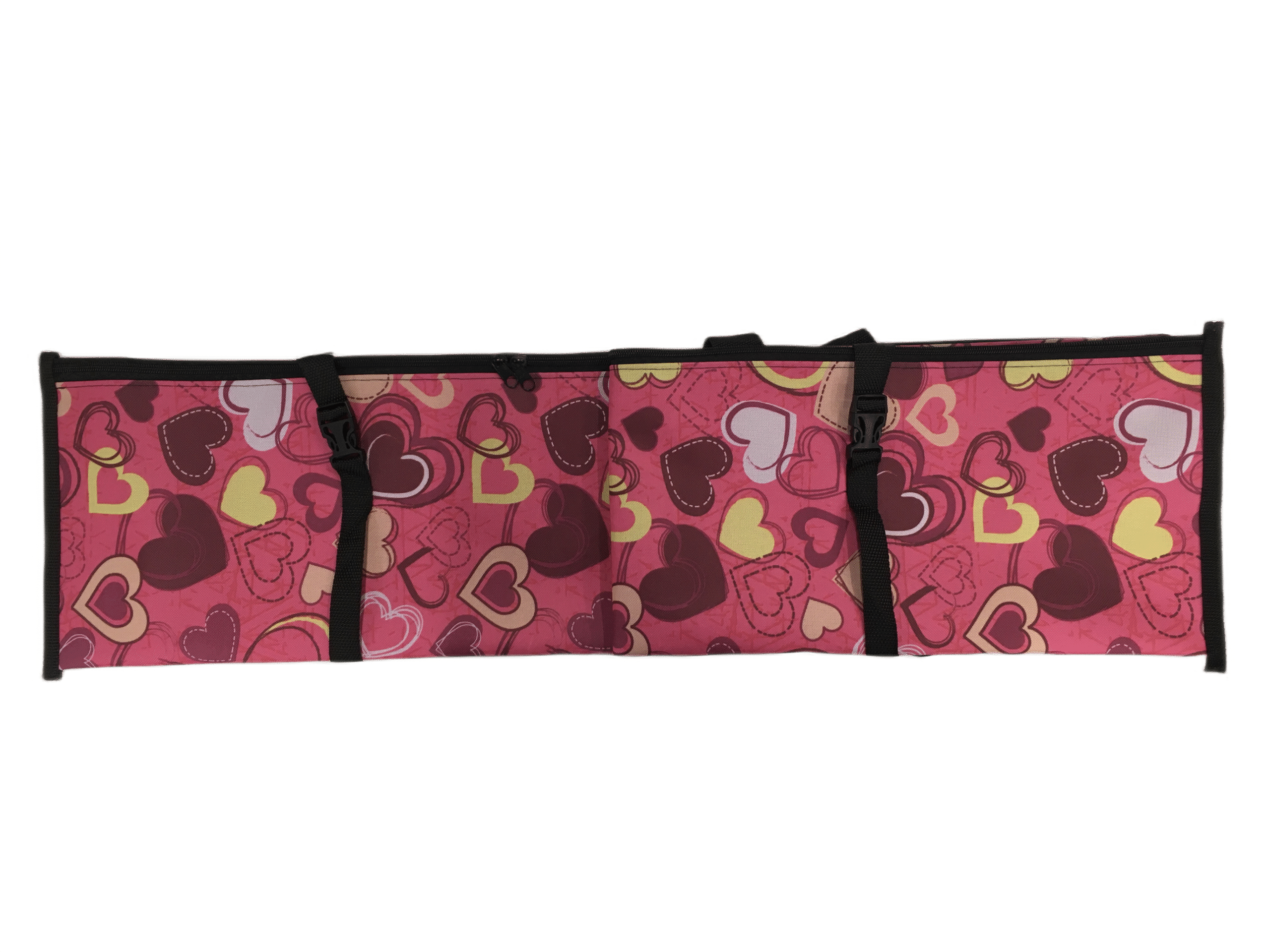 Чехол лыжный GEKARS на 1 пару "Сердца на розовом"