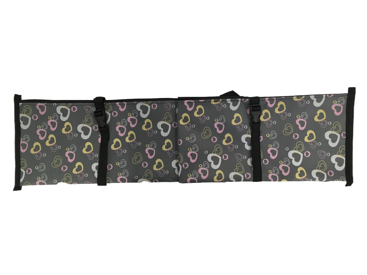 Чехол лыжный GEKARS на 1 пару "Сердца на сером"