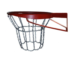 Кольцо баскетбольное антивандальное с упором с цепью