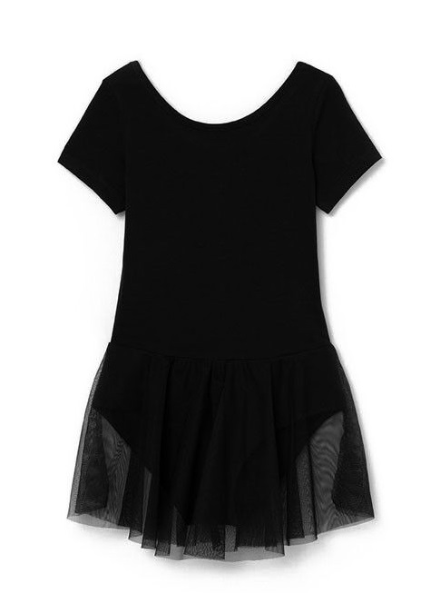 Купальник гимнастический с юбкой Cherubino CAJ 4148/40017 короткий рукав