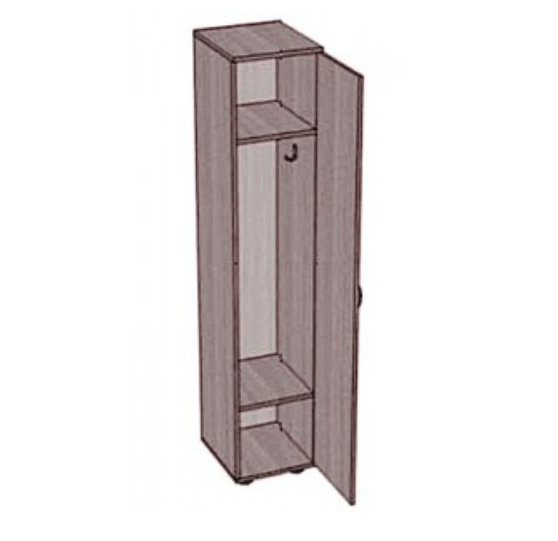 Шкаф-пенал для одежды. 350х400х1800 мм. серый Шкаф-пенал для одежды. 350х400х1800 мм. серый